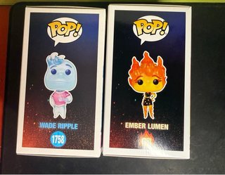 Pack 2 funkos Ember Lumen y Wade Ripple Elemental