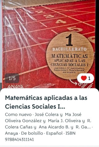 MATEMÁTICAS APLICADAS A LAS CIENCIAS SOCIALES I