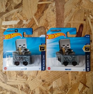 Lote 2 Hot Wheels Minecraft Minecart