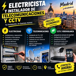 Electricista,CCTV, TELECOMUNICACIONES