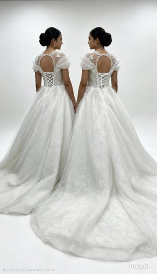 Vestido de Novia Princesa con Perlas y Encaje