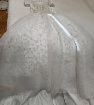 Vestido de Novia Princesa con Perlas y Encaje