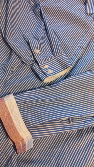 Camisa Massimo Dutti Rayas Azul T.44