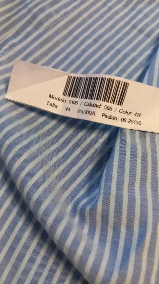 Camisa Massimo Dutti Rayas Azul T.44