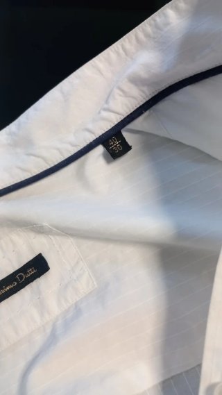 Camisa Massimo Dutti Cuello Mao Talla 40