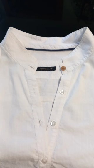 Camisa Massimo Dutti Cuello Mao Talla 40