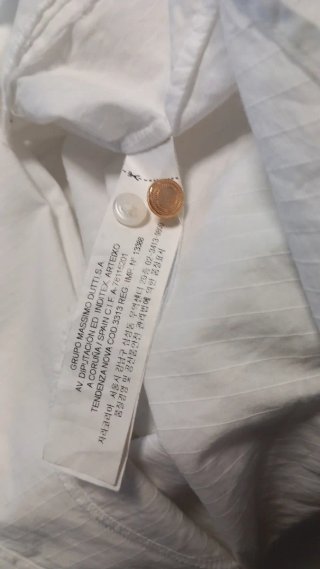 Camisa Massimo Dutti Cuello Mao Talla 40