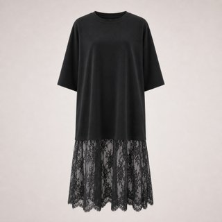 Vestido negro con encaje