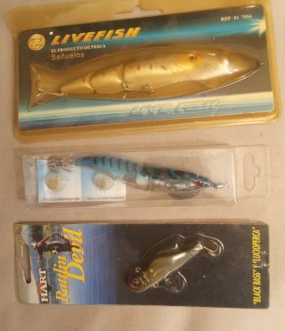 Lote de 3 señuelos de pesca