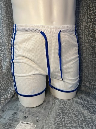 Pantalón corto deportivo blanco y azul Talla L