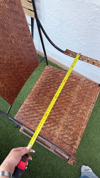 Silla de Mimbre y Metal
