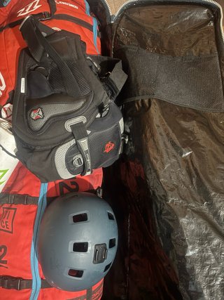 EquipoKite Dice8+Dice12+tabla+ chaleco+casco+bolsa
