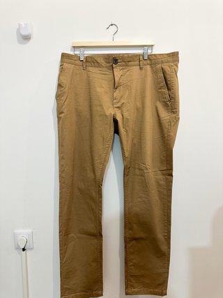Pantalón Traje Slim Fit Marrón Kiabi Talla 50