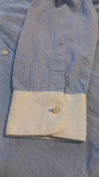 Camisa Zara Celeste Algodón Talla M