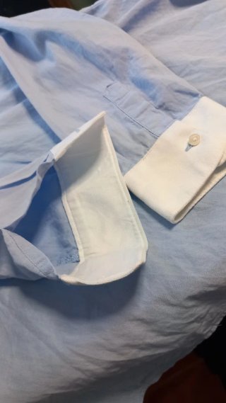 Camisa Zara Celeste Algodón Talla M