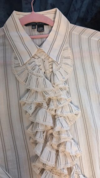Blusa Zara volantes rayas talla XL
