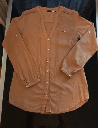 Camisa Stradivarius manga larga marrón talla L