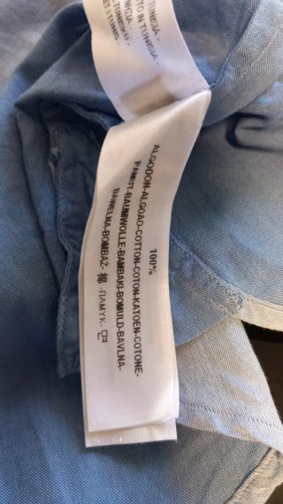 Blusa Massimo Dutti Celeste Algodón Talla 42