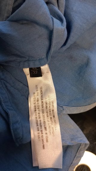 Blusa Massimo Dutti Celeste Algodón Talla 42