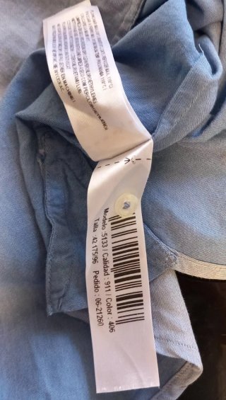 Blusa Massimo Dutti Celeste Algodón Talla 42