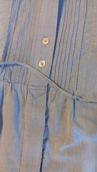 Blusa Massimo Dutti Celeste Algodón Talla 42