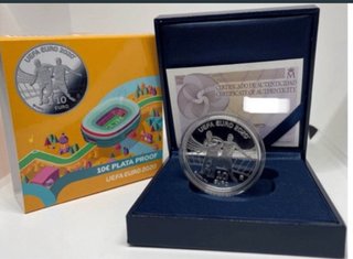 Moneda 10 Euros UEFA Euro 2020 Plata Proof