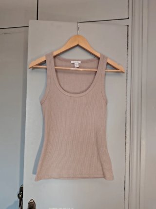 Top tirantes canalé Amisu beige grisáceo Talla M
