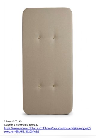 Pack Cama Emma King Size.Colchón 180x200 + 2 Bases