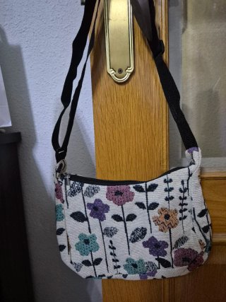 Bolso de tela estampado floral