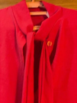 Blusa Roja con Mangas de Tul