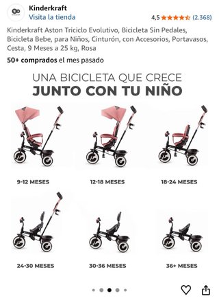 Triciclo Kinderkraft Aston Rosa