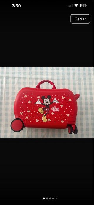 Maleta Infantil Mickey Mouse Roja
