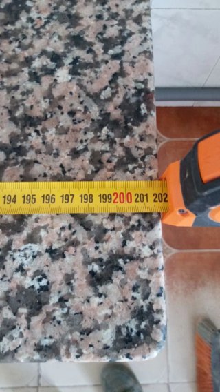 Encimera de Mármol 202cm con Fregadero