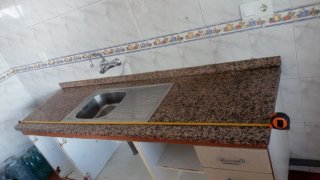 Encimera de Mármol 202cm con Fregadero