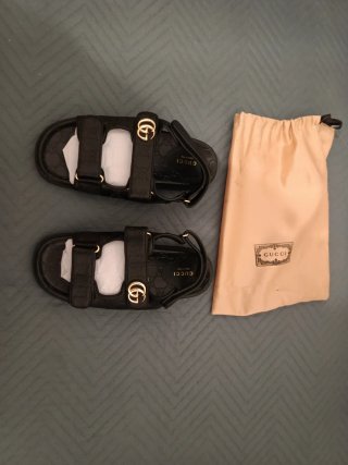 Sandalias Gucci Negras Talla 39 Mujer