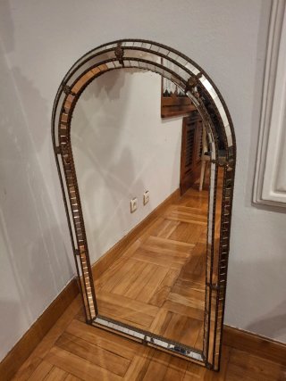 Espejo Veneciano Arco Metal y Cristal