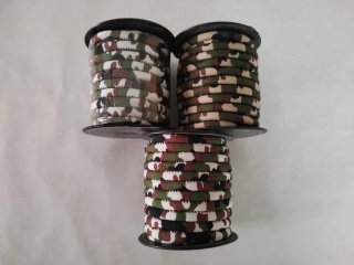 Pack 3 bobinas cordón redondo camuflaje