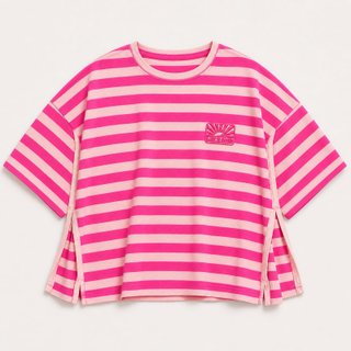 Sudadera Oversize Rayas Rosas