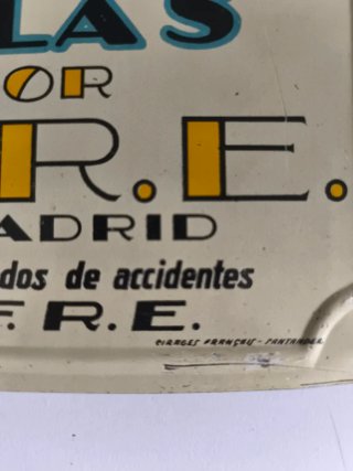 Chapa Publicitaria Antigua Mapfre Años 50