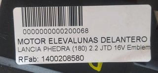 MOTOR ELEVALUNAS DELANTERO DERECHO LANCIA PHEDRA (180) 2.2 JTD 16V Emblema