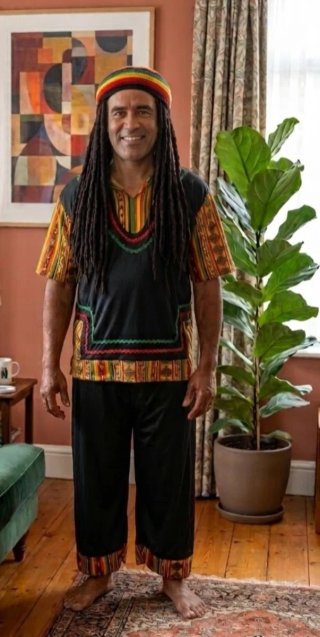 Disfraz Rasta Bob Marley Talla Única