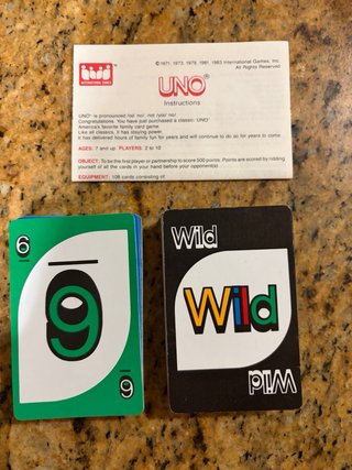 Juego de cartas UNO Edición 1983