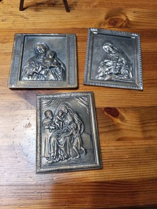 3 Placas Metálicas Religiosas