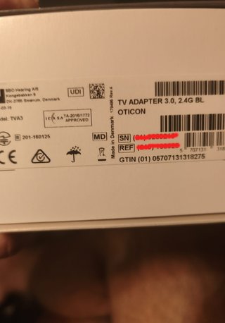 Oticon TV Adapter 3.0 TVA3 completo para audífonos
