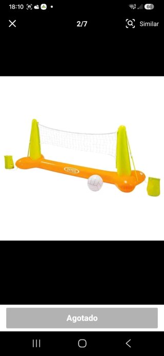 Red de voleyl inflable Intex Wet Set