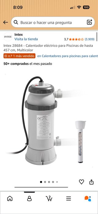 Calentador Eléctrico para Piscina Intex