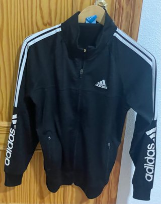 Chaqueta Adidas Original Talla S, negro/blanco eti