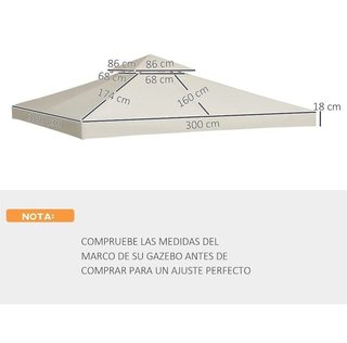 Tenda per gazebo 3x3