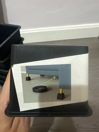 Pack 8 elevadores de muebles negros