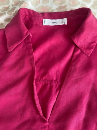 Blusa Manga Larga Mango Rosa intenso Talla L